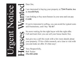 Urgent Notice Postcard