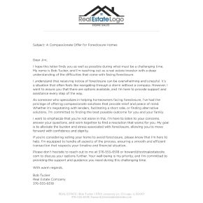 Foreclosure Letter - Color