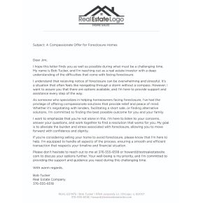 Foreclosure Letter - Black & White