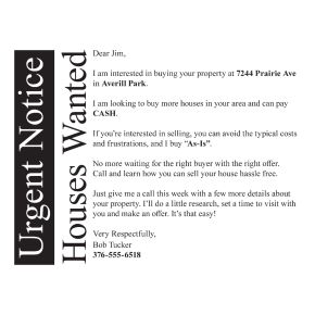 Urgent Notice Postcard