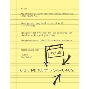 Yellow Notebook Letter - Black & White