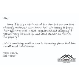 81299 Personalized Notecard - Black & White