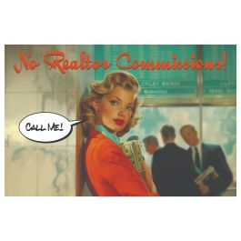 Retro Postcard No Realton Commission