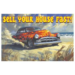 Retro Postcard Sell your house fast