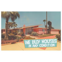 Retro Postcard We Buy Houses In Any Condition