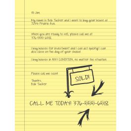 Yellow Notebook Letter - Black & White